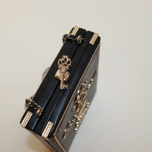 ‼️SALE‼️ Chanel Ritz Minaudiere Ritz Paris Clutch Lambskin Leather Champagne Bag - Picture 7 of 11